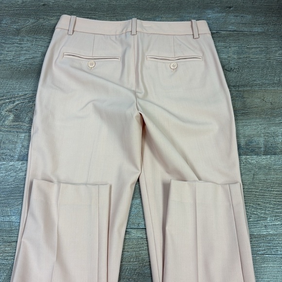 Theory TREECA 2 Cropped Wool Blend Suit Pants Size 00 -Petal Pink - Picture 4 of 9